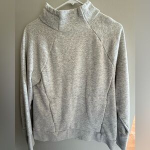Fabletics High Neck Light Gray Pullover Medium